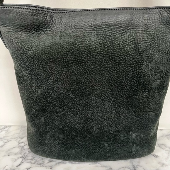 1994 COACH 4932 Nubuck Hunter Green Leather Bucket Shoulder Bag Made in The US - Picture 7 of 15